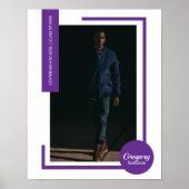 Paarse foto Modern Afstuderen Poster (Voorkant)