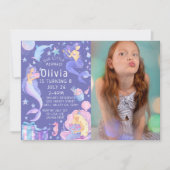 Paarse foto Onze kleine zeemeermin Alle leeftijden Kaart (Voorkant)