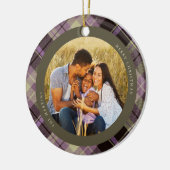 Paarse foto Pset Keramisch Ornament (Links)