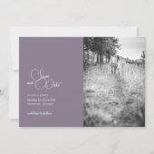  Paarse foto Sla de datum Kaart op (Voorkant)