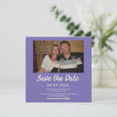 Paarse foto Sla het datumvierkant op Kaart (Staand voorkant)