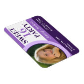 Paarse Foto Sweet 16 Party Invitation Flat Magnet Magneet (Rechterzijde)