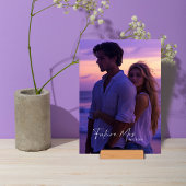 Paarse Foto Vrijgezellenfeest Ring Game Tafelblad Kaart