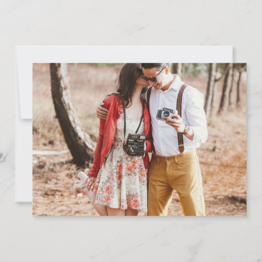 Paarse FOTO WEDDING nodigt QR Code uit sparen Datu (Achterkant)