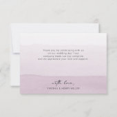 Paarse fotobruiloft bedankkaart (Achterkant)