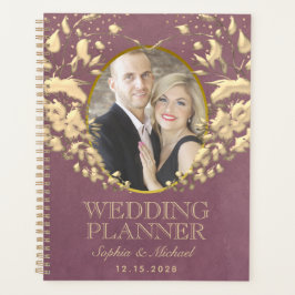 Paarse fotobruiloft planner