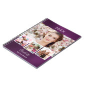 Paarse fotocollage notitieboek (Linkerzijde)