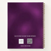 Paarse fotocollage notitieboek (Achterkant)