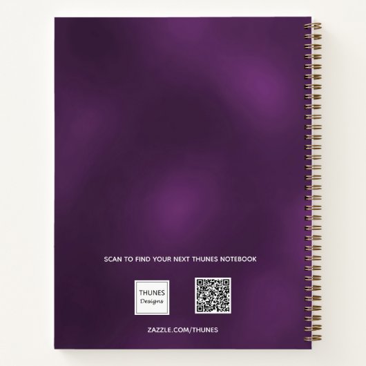 Paarse fotocollage notitieboek (Achterkant)