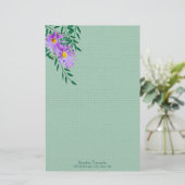  Paarse fotografie hoek - Aangepast Briefpapier (Staand voorkant)