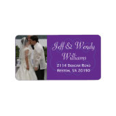 Paarse fotolabels etiket (Voorkant)