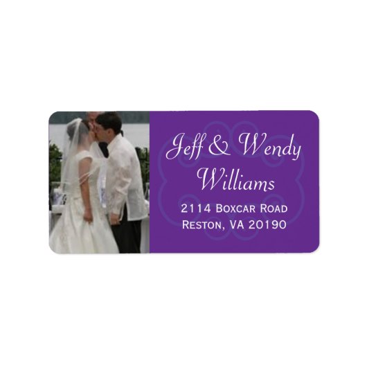 Paarse fotolabels etiket (Voorkant)