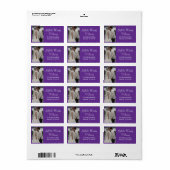 Paarse fotolabels etiket (Full Sheet)