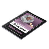 Paarse fotoreflectie - Mijn Baby Notitieboek (Linkerzijde)