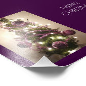 Paarse foto's van Merry kerstboom Foto Afdruk (Hoek)