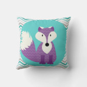 Paarse Fox op Aqua Sierkussen (Achterkant)