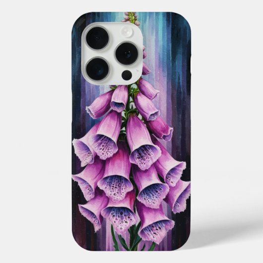 Paarse Foxglove-Waterverf Case-Mate iPhone Case (Achterkant)