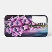 Paarse Foxglove-Waterverf Samsung Galaxy Hoesje (Achterkant horizontaal)