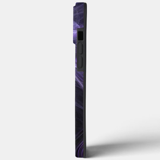 Paarse fractaal met aangepaste tekst Case-Mate iPhone case (Achterkant / Links)