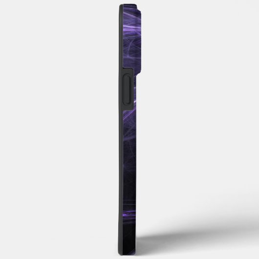 Paarse fractaal met aangepaste tekst Case-Mate iPhone case (Achterkant / Rechts)