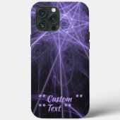 Paarse fractaal met aangepaste tekst Case-Mate iPhone case (Achterkant)
