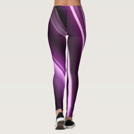 Paarse fractal Abstracte achtergrond Leggings (Achterkant)