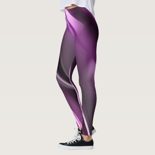 Paarse fractal Abstracte achtergrond Leggings (Links)