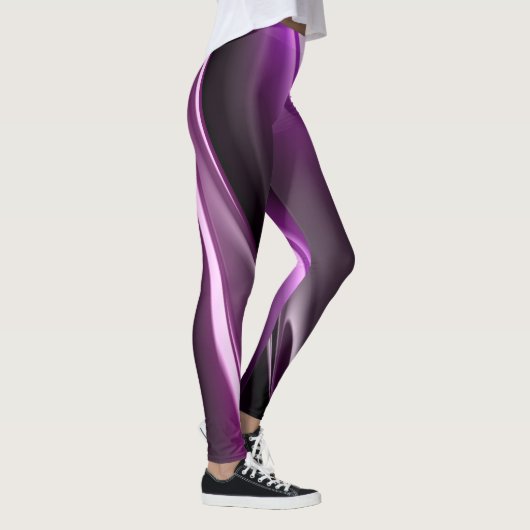 Paarse fractal Abstracte achtergrond Leggings (Rechts)