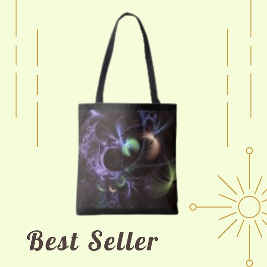Paarse Fractal Bulb Fantasy Curve Canvas tas