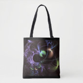 Paarse Fractal Bulb Fantasy Curve Canvas tas (Voorkant)