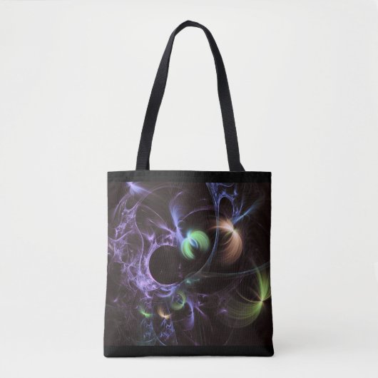 Paarse Fractal Bulb Fantasy Curve Canvas tas (Voorkant)