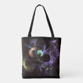 Paarse Fractal Bulb Fantasy Curve Canvas tas (Achterkant)