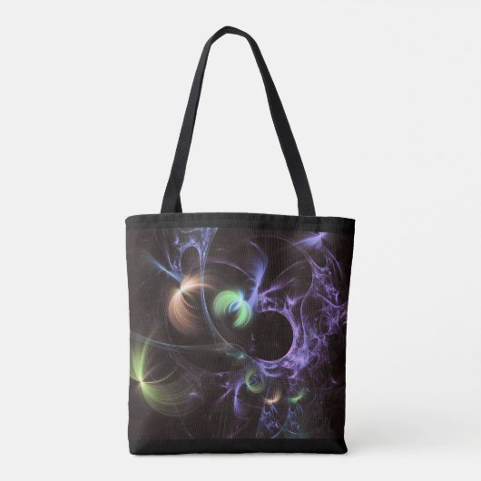 Paarse Fractal Bulb Fantasy Curve Canvas tas (Achterkant)