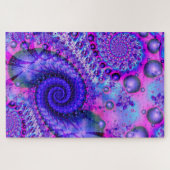 Paarse fractal legpuzzel (Horizontaal)