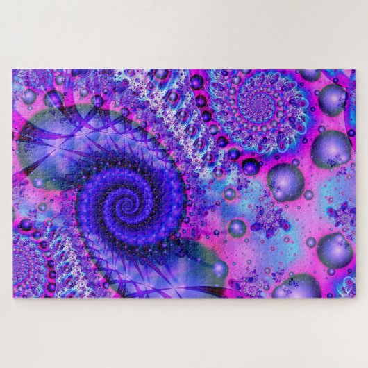 Paarse fractal legpuzzel (Horizontaal)