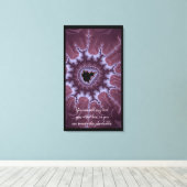 Paarse Fractal Mandelbrot Splash voegt een Citaat  Canvas Afdruk (Insitu (Houten vloer))