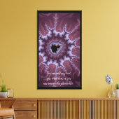 Paarse Fractal Mandelbrot Splash voegt een Citaat  Canvas Afdruk (Insitu (Woonkamer))