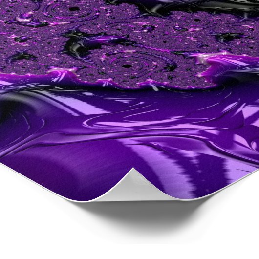 Paarse fractal poster (Hoek)