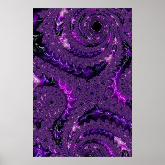 Paarse fractal poster (Voorkant)