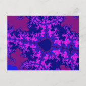 Paarse fractal Splash Briefkaart (Voorkant)