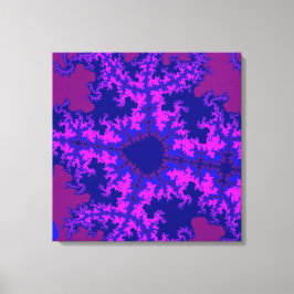 Paarse fractal Splash Canvas Afdruk