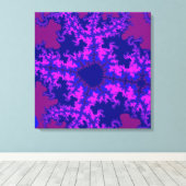 Paarse fractal Splash Canvas Afdruk (Insitu (Houten vloer))