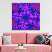 Paarse fractal Splash Canvas Afdruk (Insitu (Woonkamer))