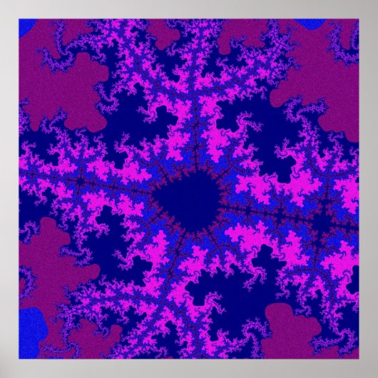 Paarse fractal Splash Poster (Voorkant)