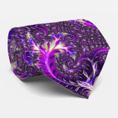 Paarse fractal stropdas (Opgerold)