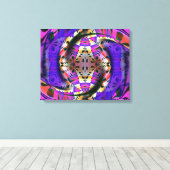 Paarse fractal verpakt canvas afdruk (Insitu (Houten vloer))