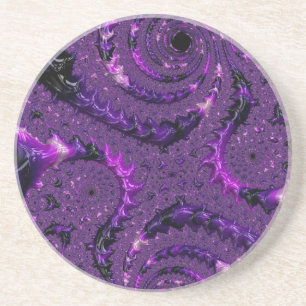 Paarse fractal zandsteen onderzetter