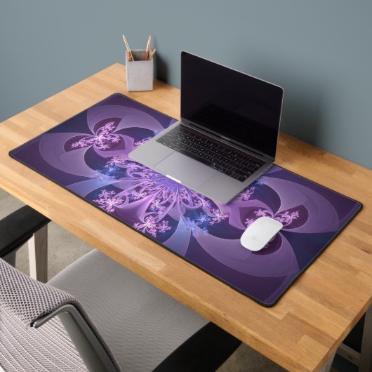 Paarse Fractale Bloei Abstract Bureaumat (Kantoor 2)