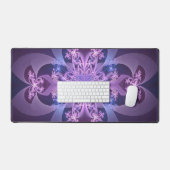 Paarse Fractale Bloei Abstract Bureaumat (Keyboard & Muis)