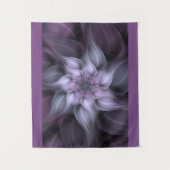 Paarse Fractale Bloem Wandkleed (Voorkant)